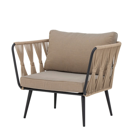 Bloomingville Pavone Fire-resistant Loungesessel, Braun, Metall