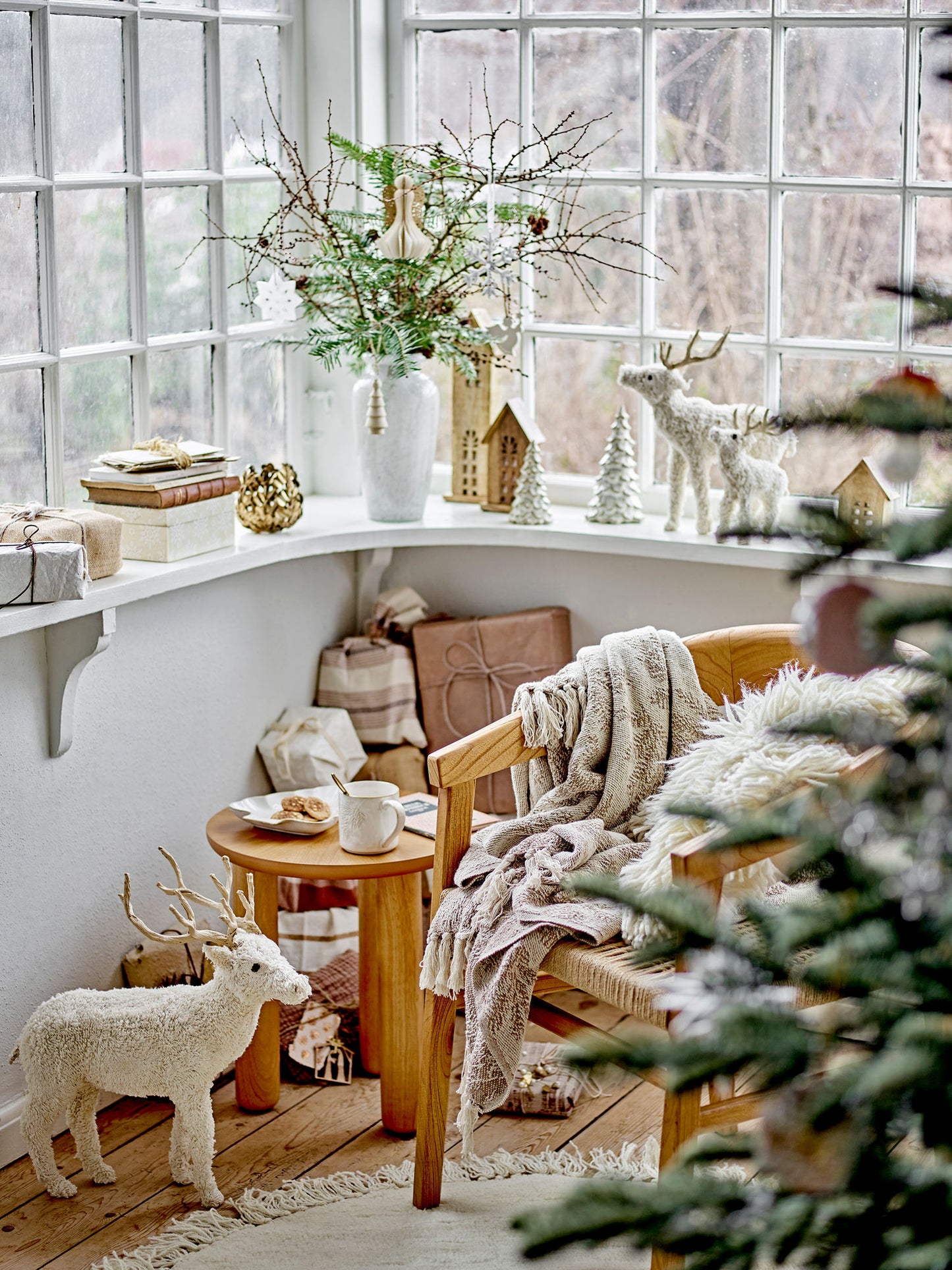 Bloomingville Gabriela Decke, Braun, Recycelte Baumwolle