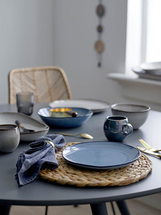 Bloomingville Sandrine Geschirrset, Blau, Steingut