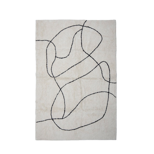 Bloomingville Viga Teppich, Weiß, 120 x 180cm