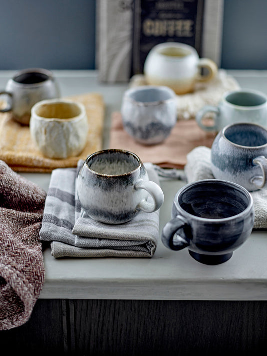 Bloomingville Emilo Tasse, Grau, Steingut