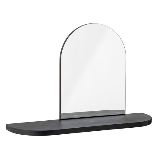 Bloomingville Annlie Spiegel mit Ablage, Schwarz, MDF
