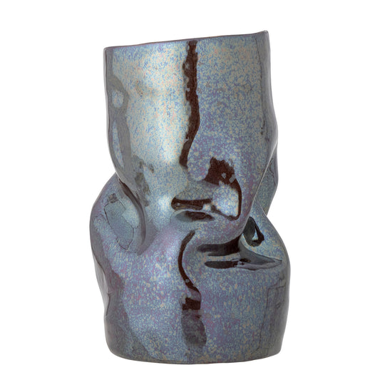 Bloomingville Apio Vase, Schwarz, Steingut