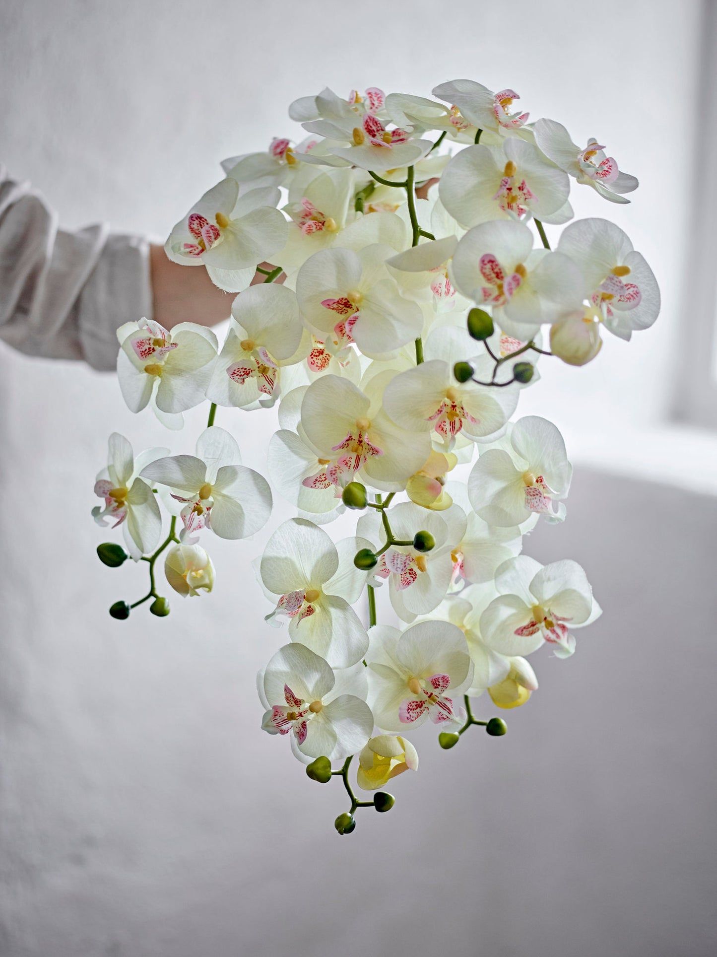 Bloomingville Orchid Stiel, Weiß, Künstliche Blumen