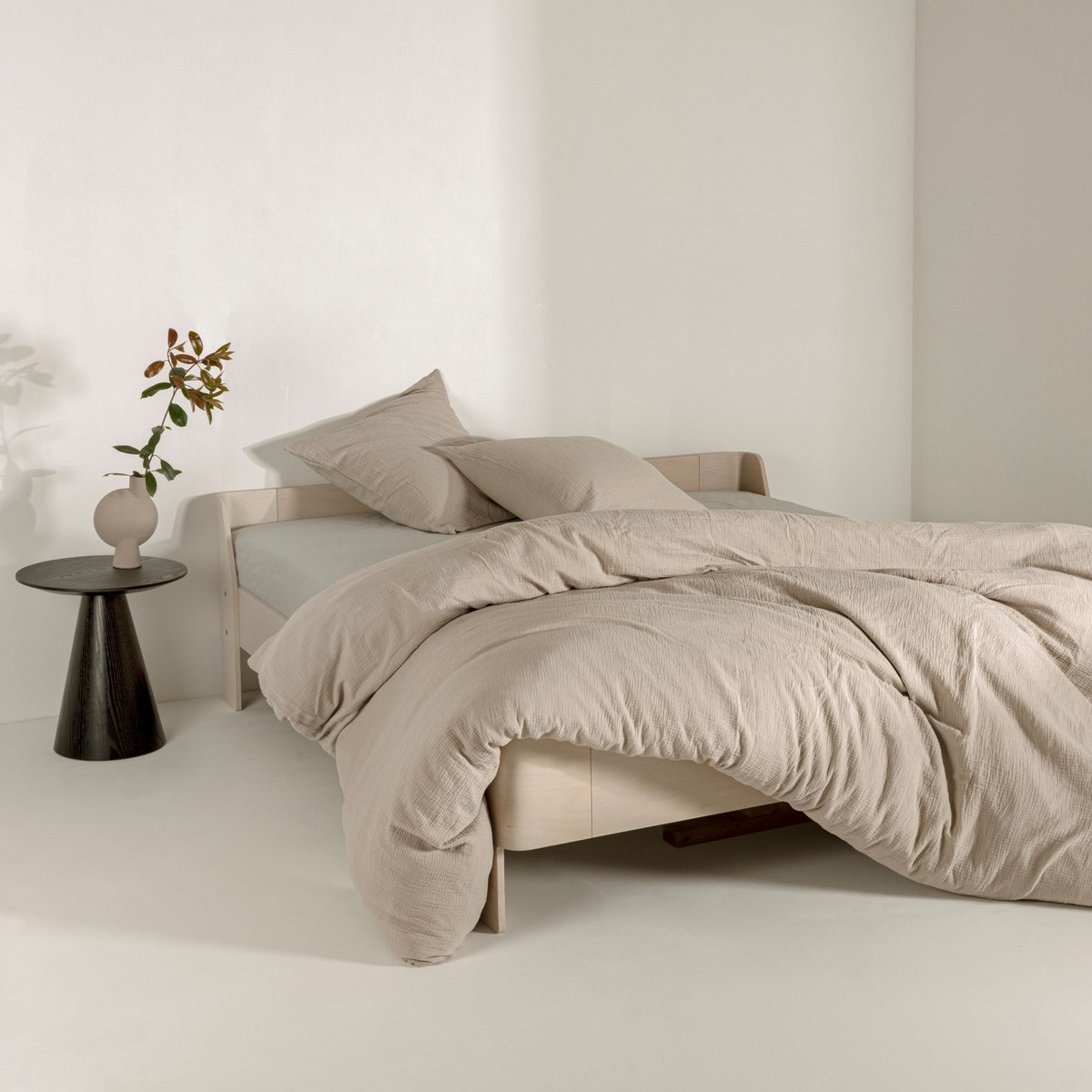 Baumwoll -Muslin -Bettdecke - Beige