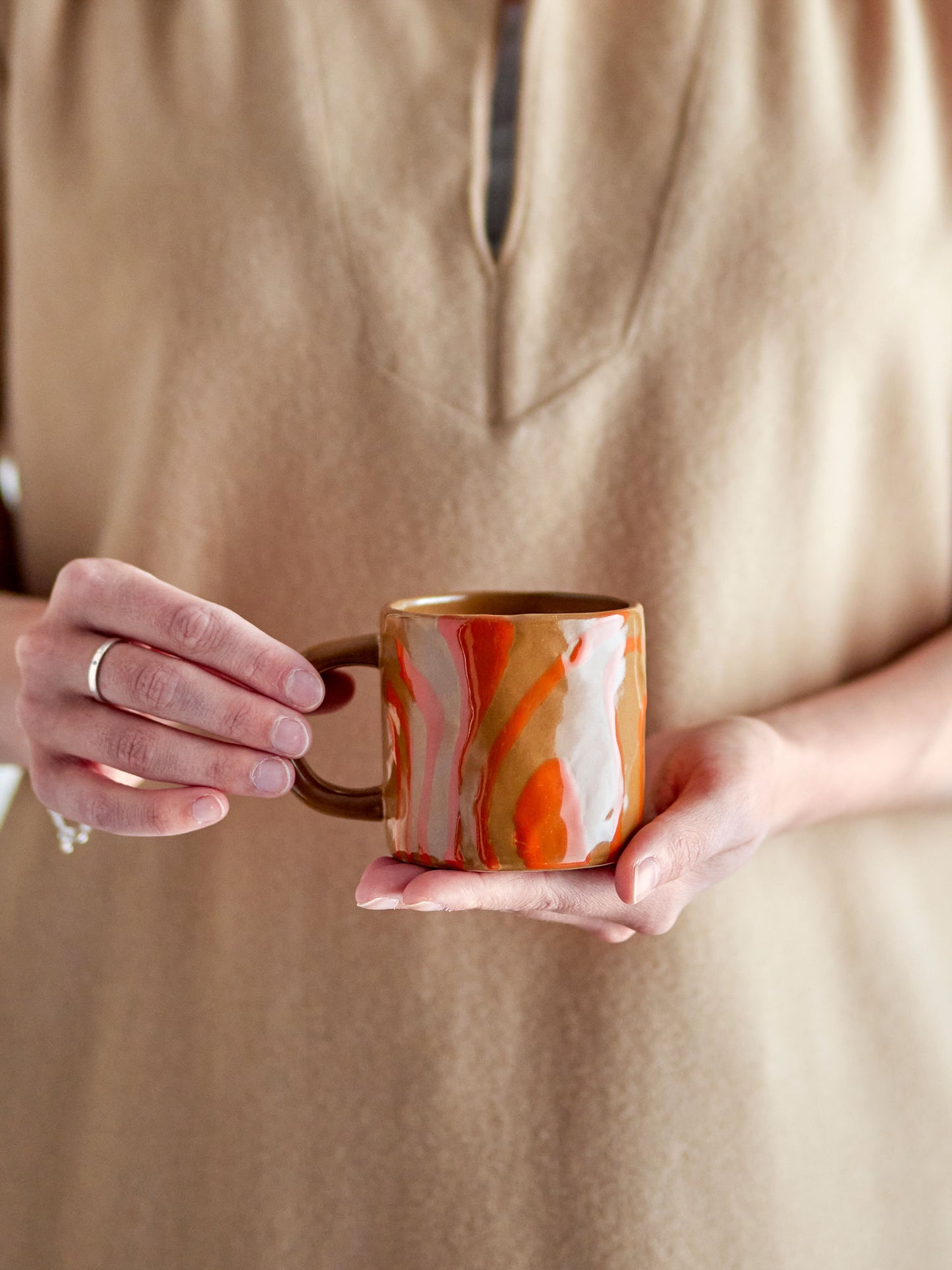Bloomingville Ninka Tasse, Orange, Steingut