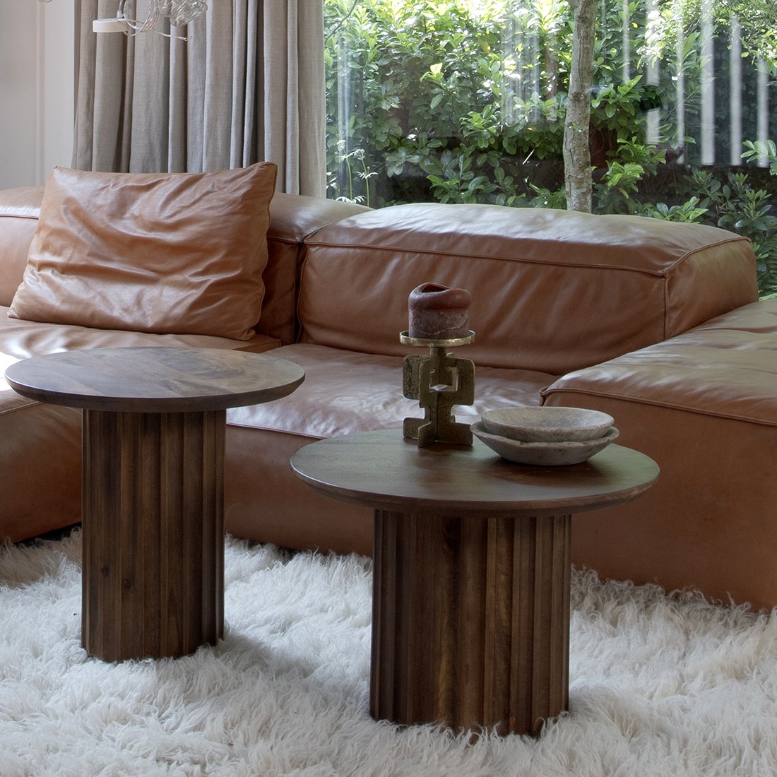 Bullnose Side Table Braun 55 cm