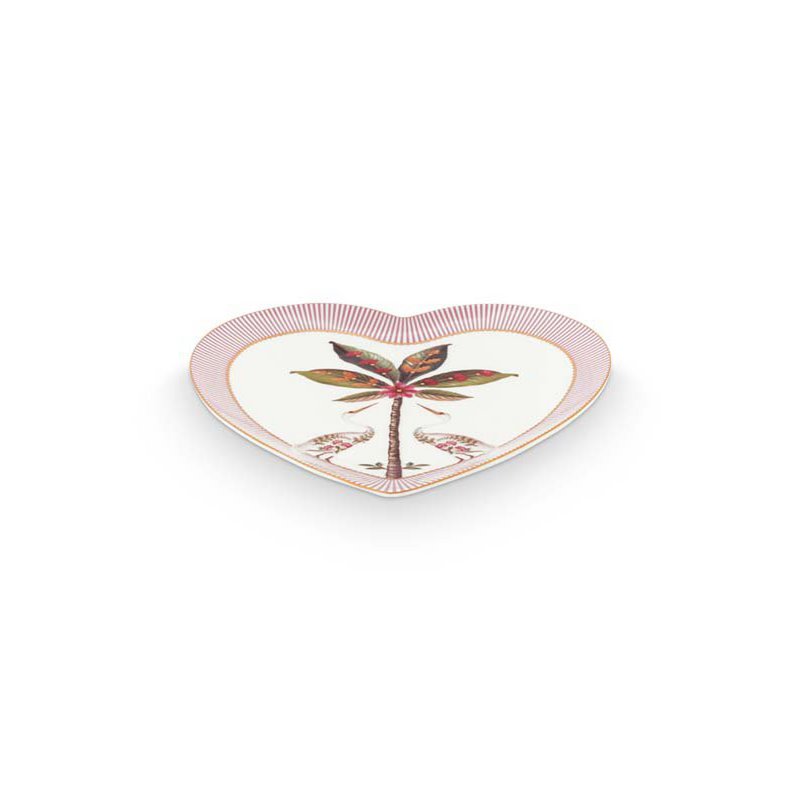 Pip Studio Teller Heart Shape Plates La Majorelle Pink 21.5cm
