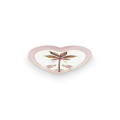 Pip Studio Teller Heart Shape Plates La Majorelle Pink 21.5cm