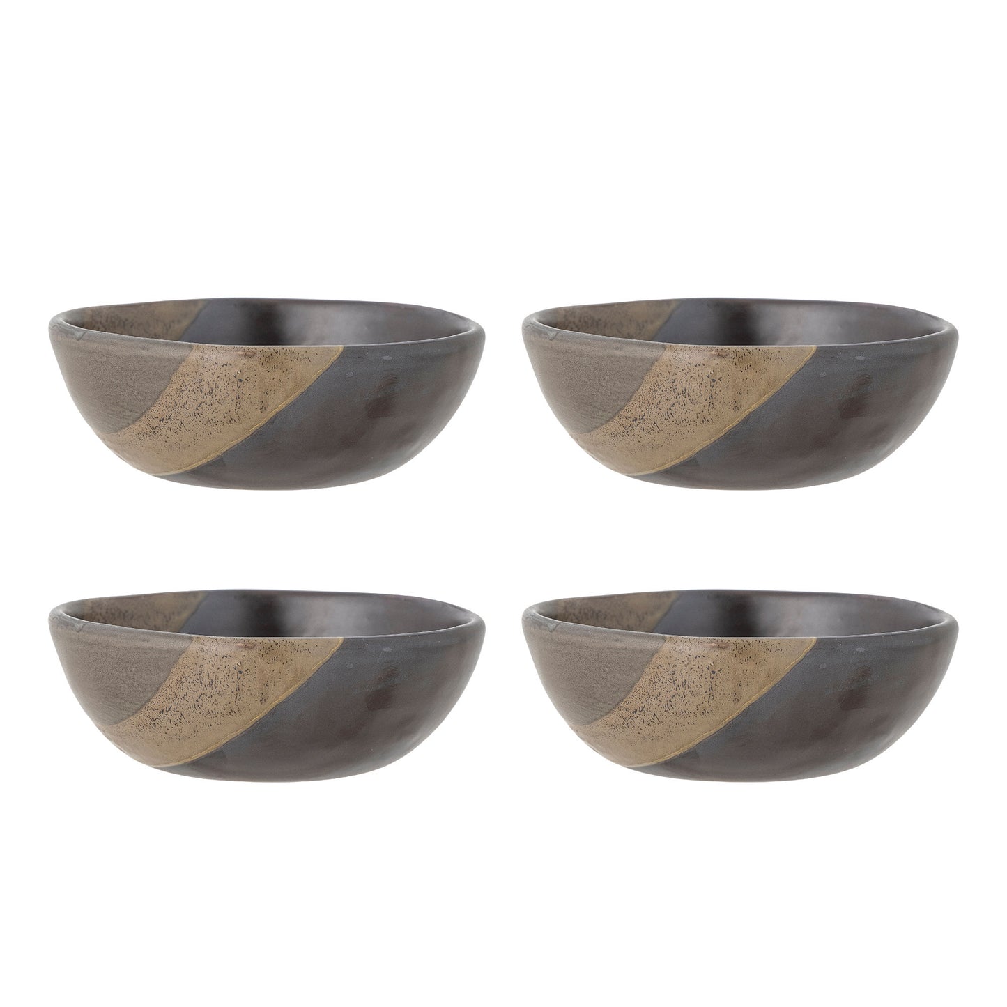 Bloomingville Paula Schale, Multipack, Braun, Steingut