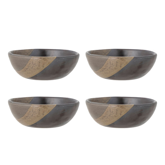 Bloomingville Paula Schale, Multipack, Braun, Steingut