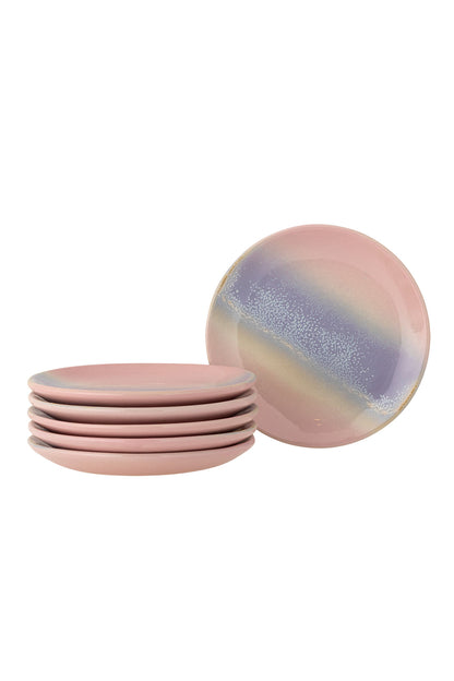 Bloomingville Safie Teller, Multipack, Rose, Steingut