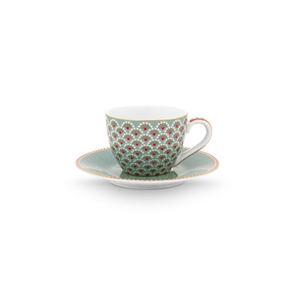 Espresso Cup and Saucer Blooming Tales Blue