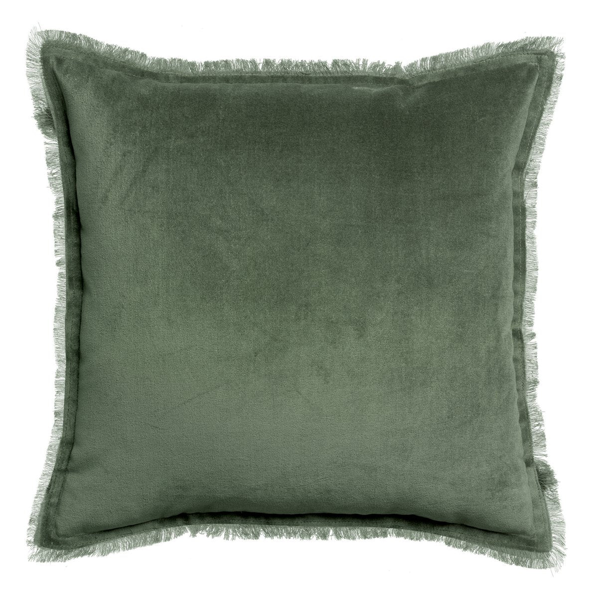 Einfarbiges Kissen Fara Thymian 45 x 45 cm