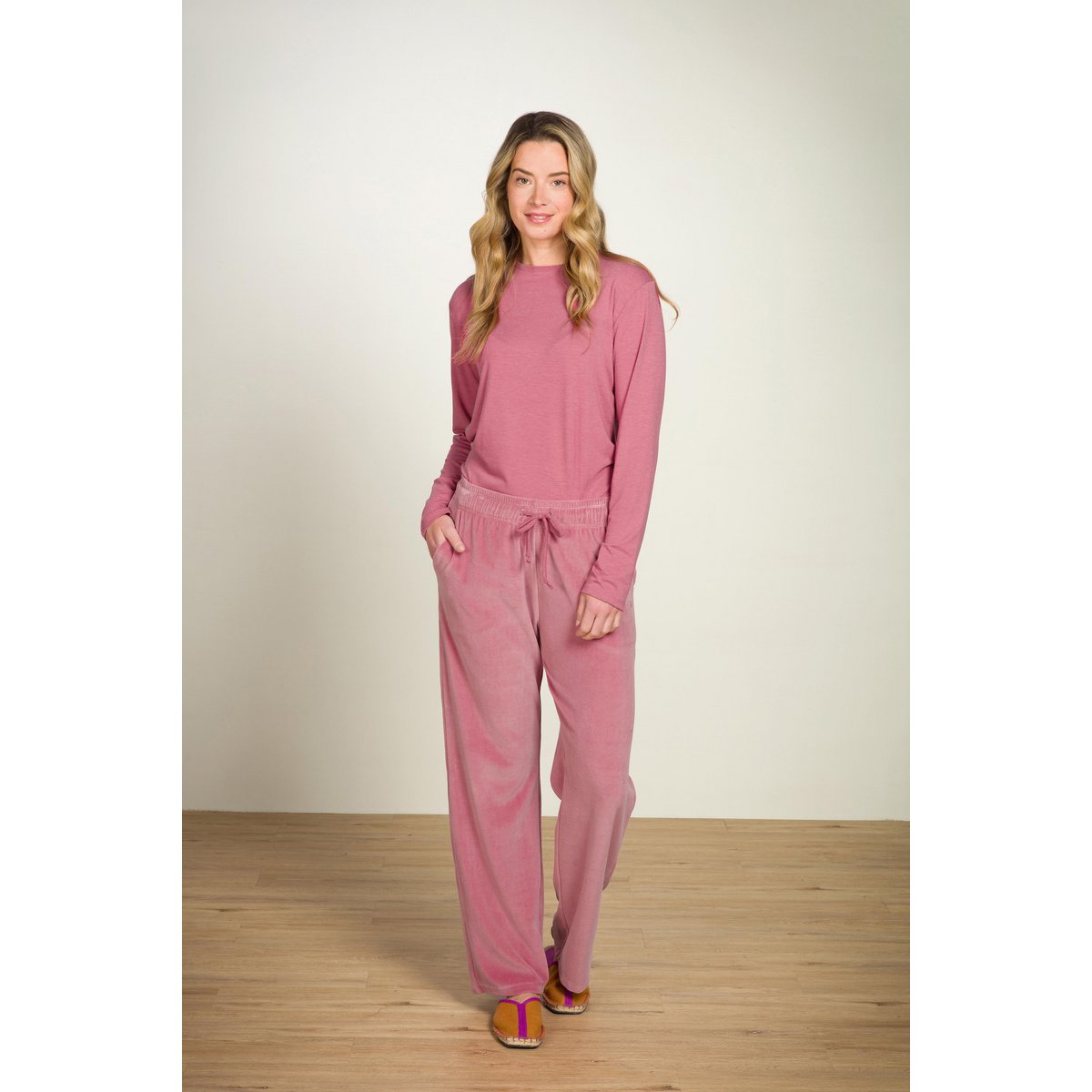 Britta Long Trousers Velvet Pink XS
