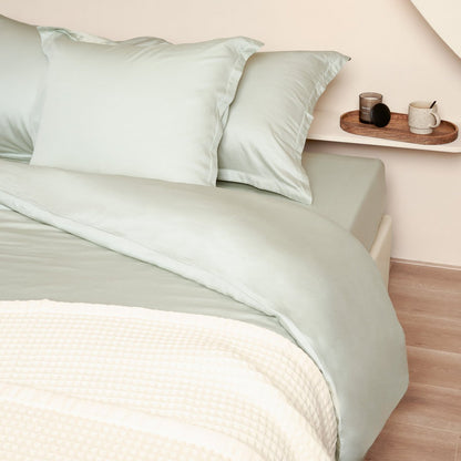 TENCEL™ – Satin-Kissenbezug, Graugrün