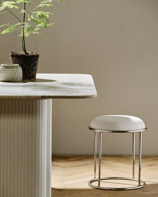 Nordal KOMATI Hocker, simples Design - ivory