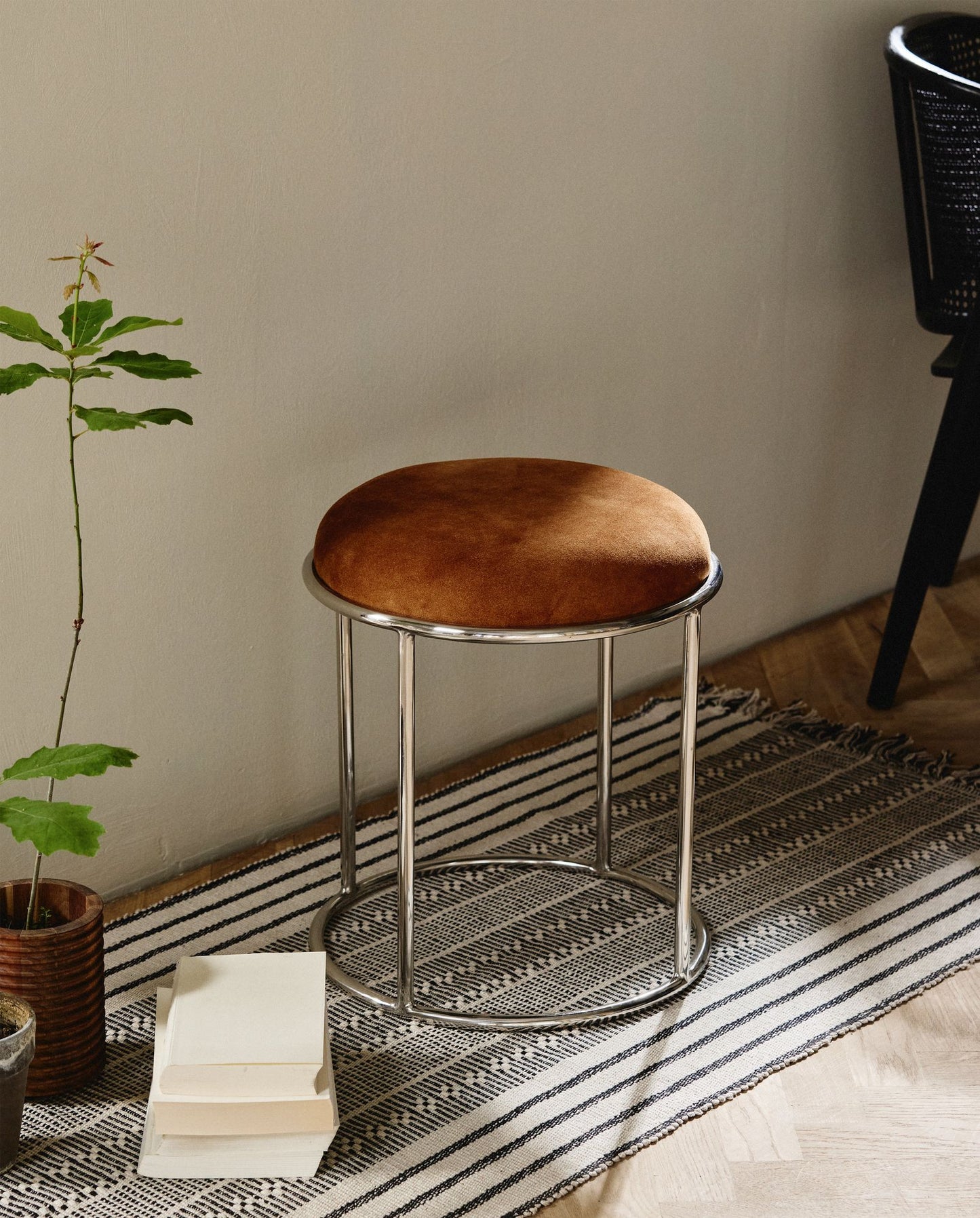 Nordal KOMATI Hocker - brown, H: 47cm, braun