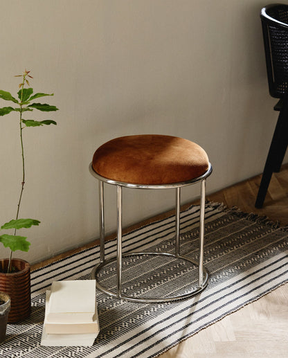 Nordal KOMATI Hocker - brown, H: 47cm, braun