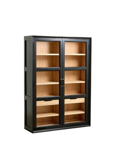 Nordal VIVA Wandvitrine, 2 doors - black