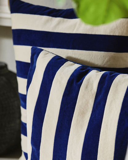Nordal ALHENA Kissenbezug, 48x48cm - ivory/blue