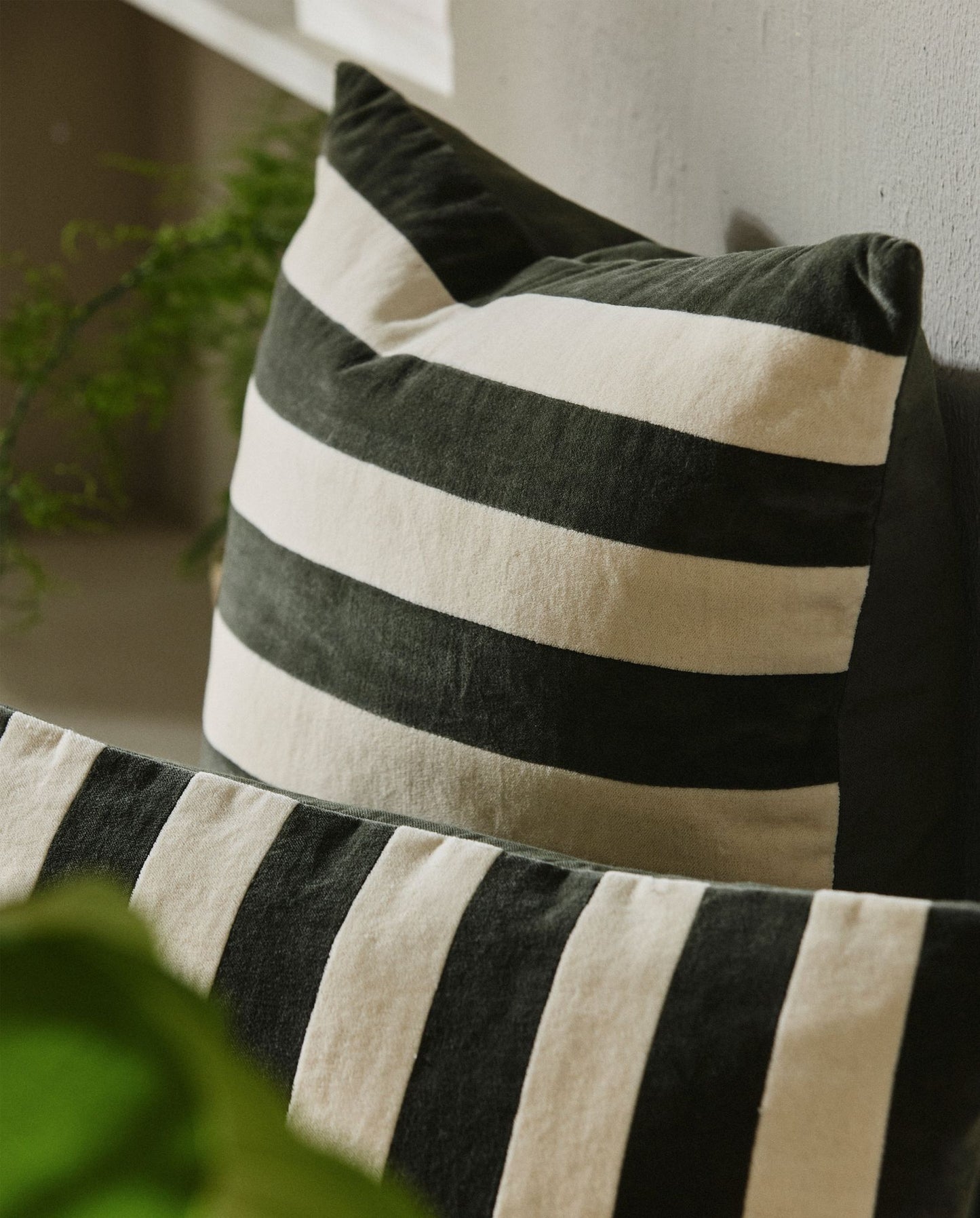 Nordal ALHENA Kissenbezug, 48x68cm - ivory/green