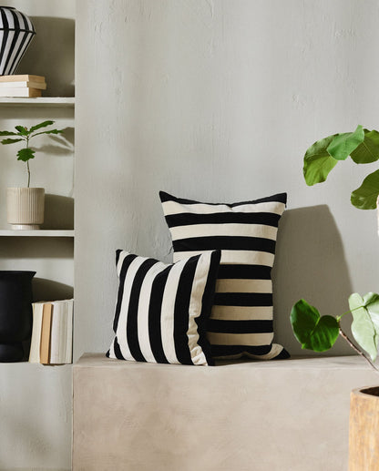 Nordal ALHENA cushion cover, 48x68 - ivory/black