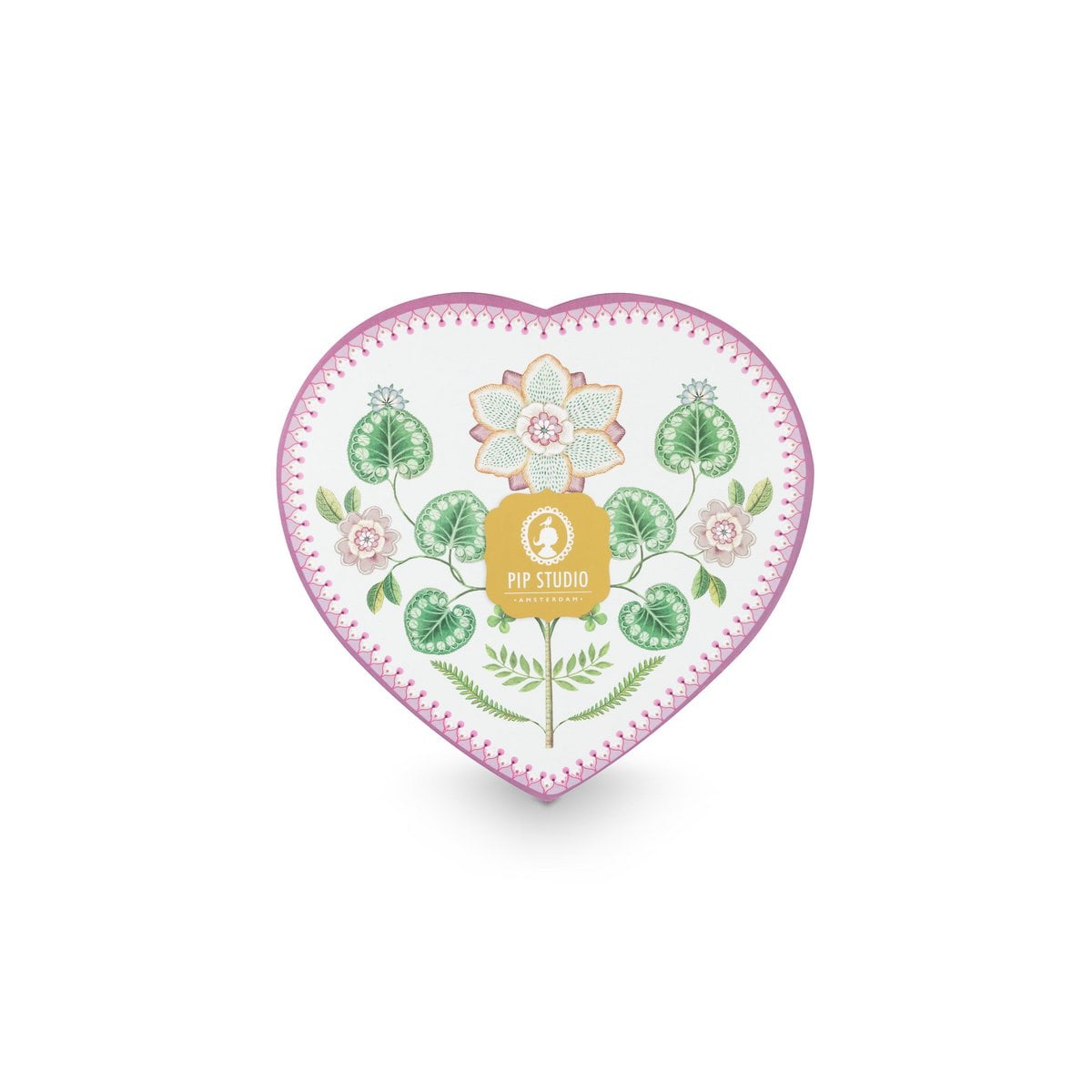Set/2 Heart Shape Plates Lily&Lotus Lilac 21.5cm
