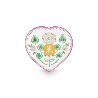 Set/2 Heart Shape Plates Lily&Lotus Lilac 21.5cm