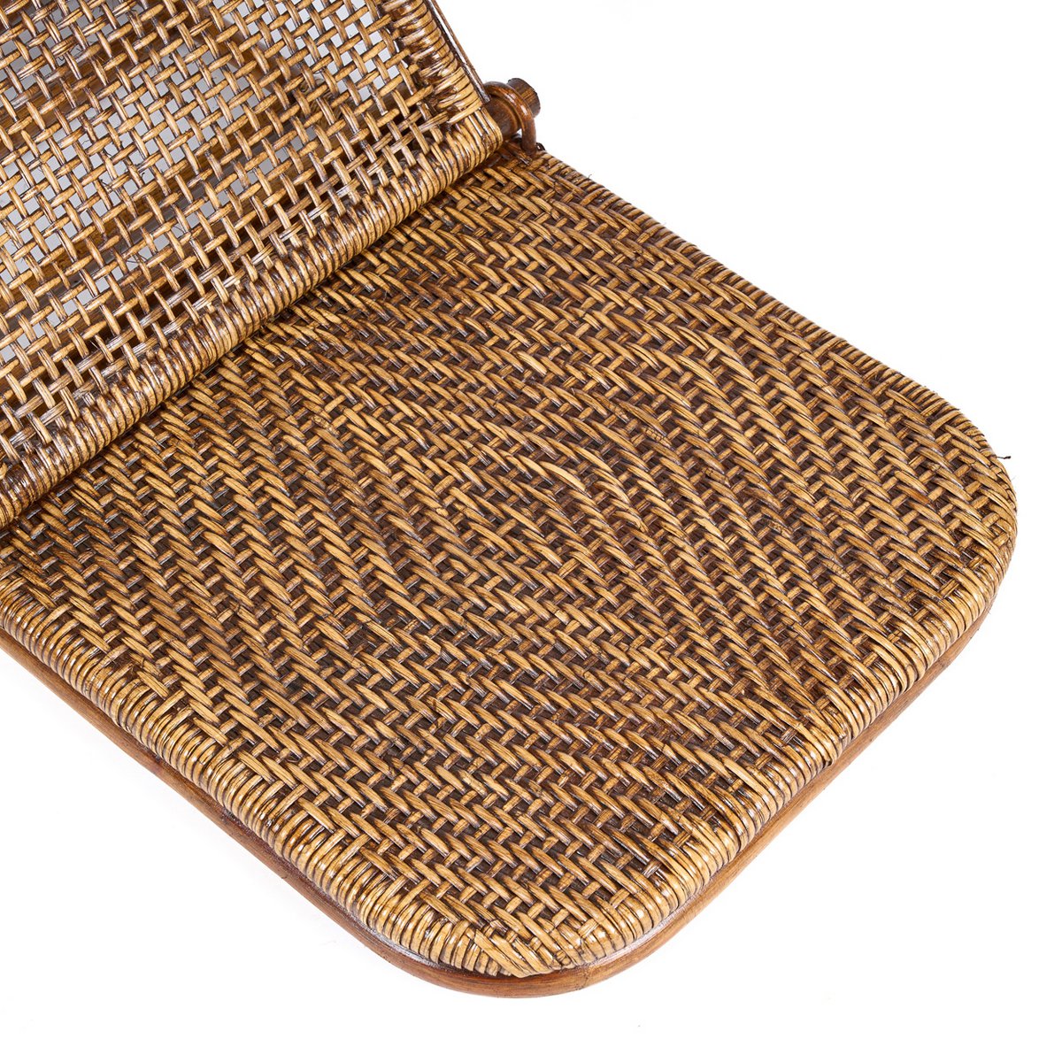 Die Rattan-Bodenliege – dunkles Walnussholz