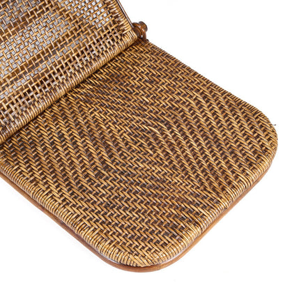Die Rattan-Bodenliege – dunkles Walnussholz