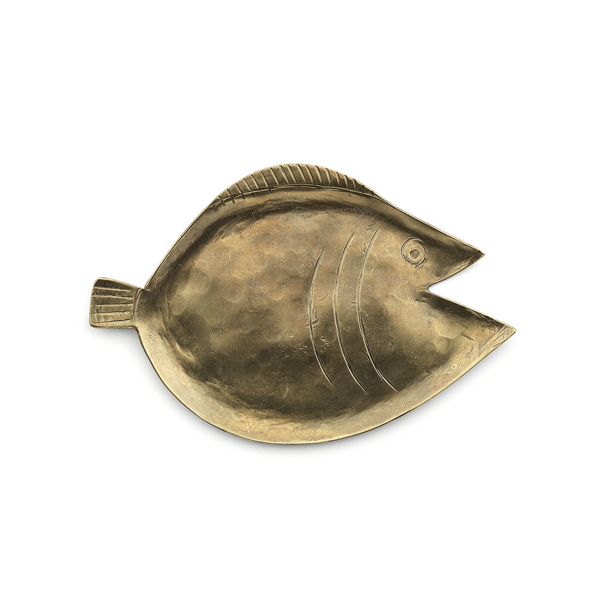 Tablett in gold, Messing, L