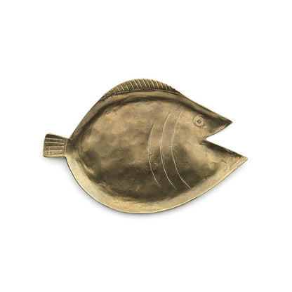 Tablett in gold, Messing, L