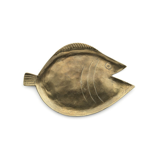 Tablett in gold, Messing, L