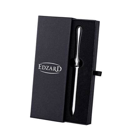 EDZARD Brieföffner Briefmesser Faden, edel versilbert, Länge 19 cm