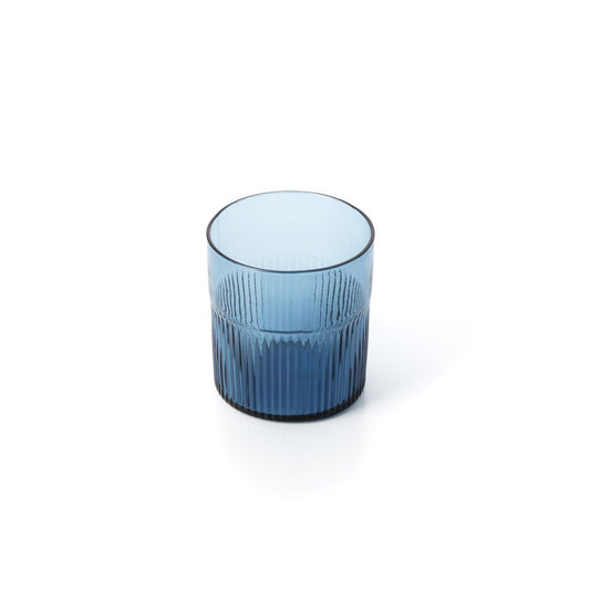 Azure Rippled Low Tumbler – Blau