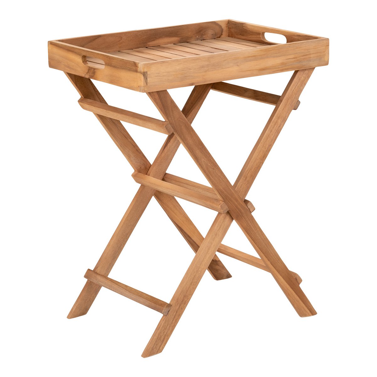 Ronda Tabletttisch – Natur, Teak, 29 x 39 x 49,5 cm