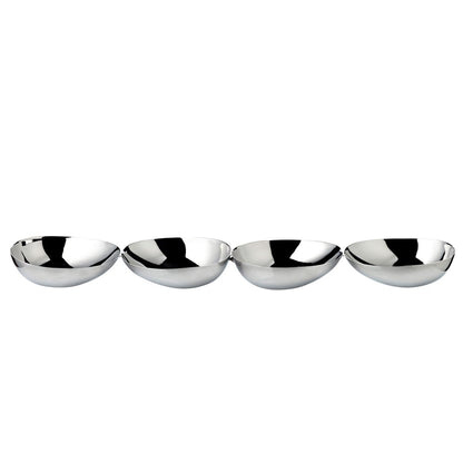 Snackschale 4-Fach Luma (L 38 cm), Edelstahl hochglanzpoliert