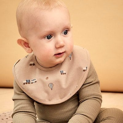Nuuroo, Lätzchen aus Bio-Baumwolle, beige