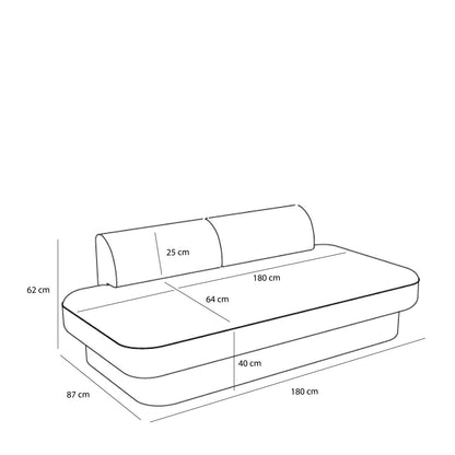Hübsch Paza Sofa Hellgrün