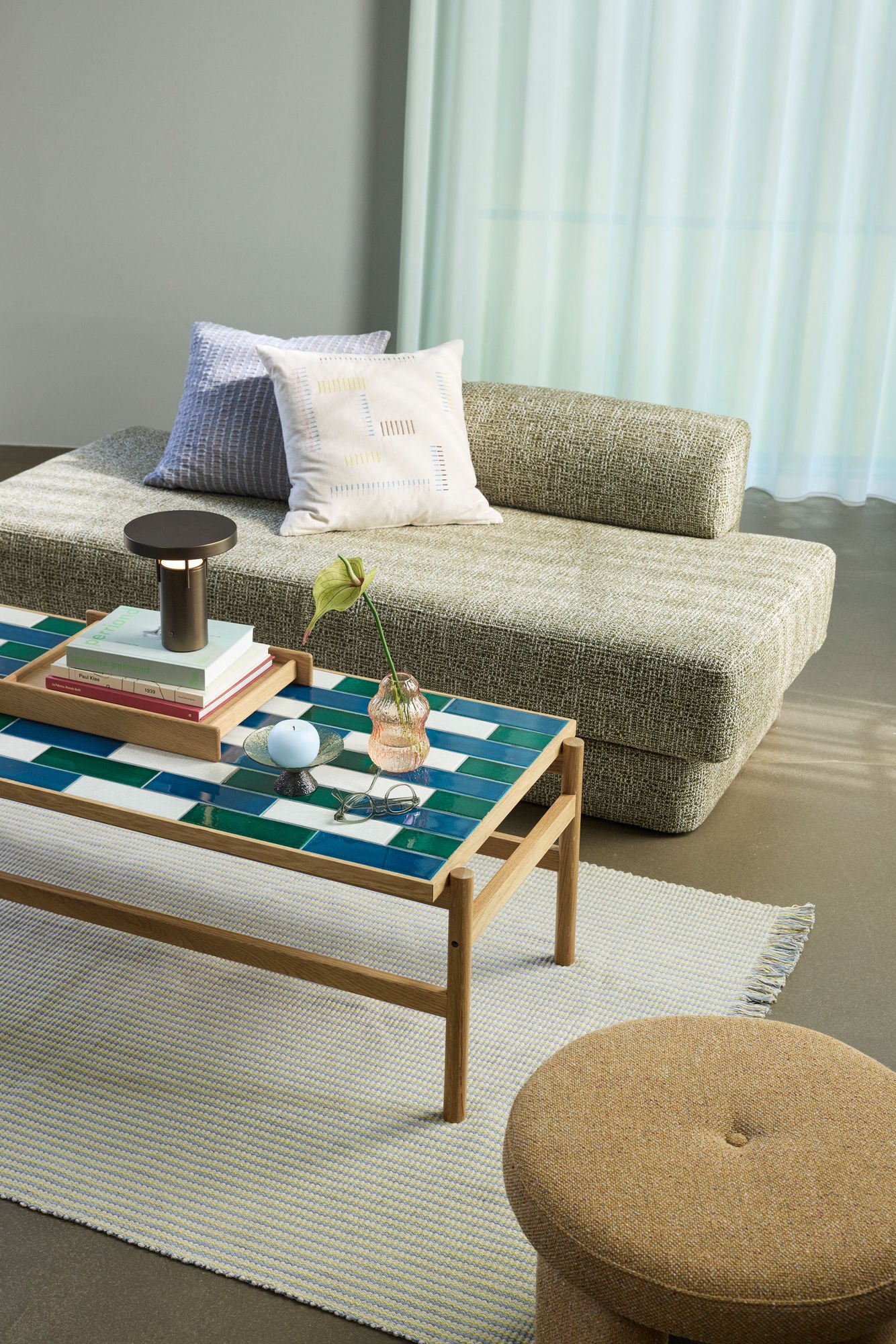 Hübsch Paza Sofa Hellgrün