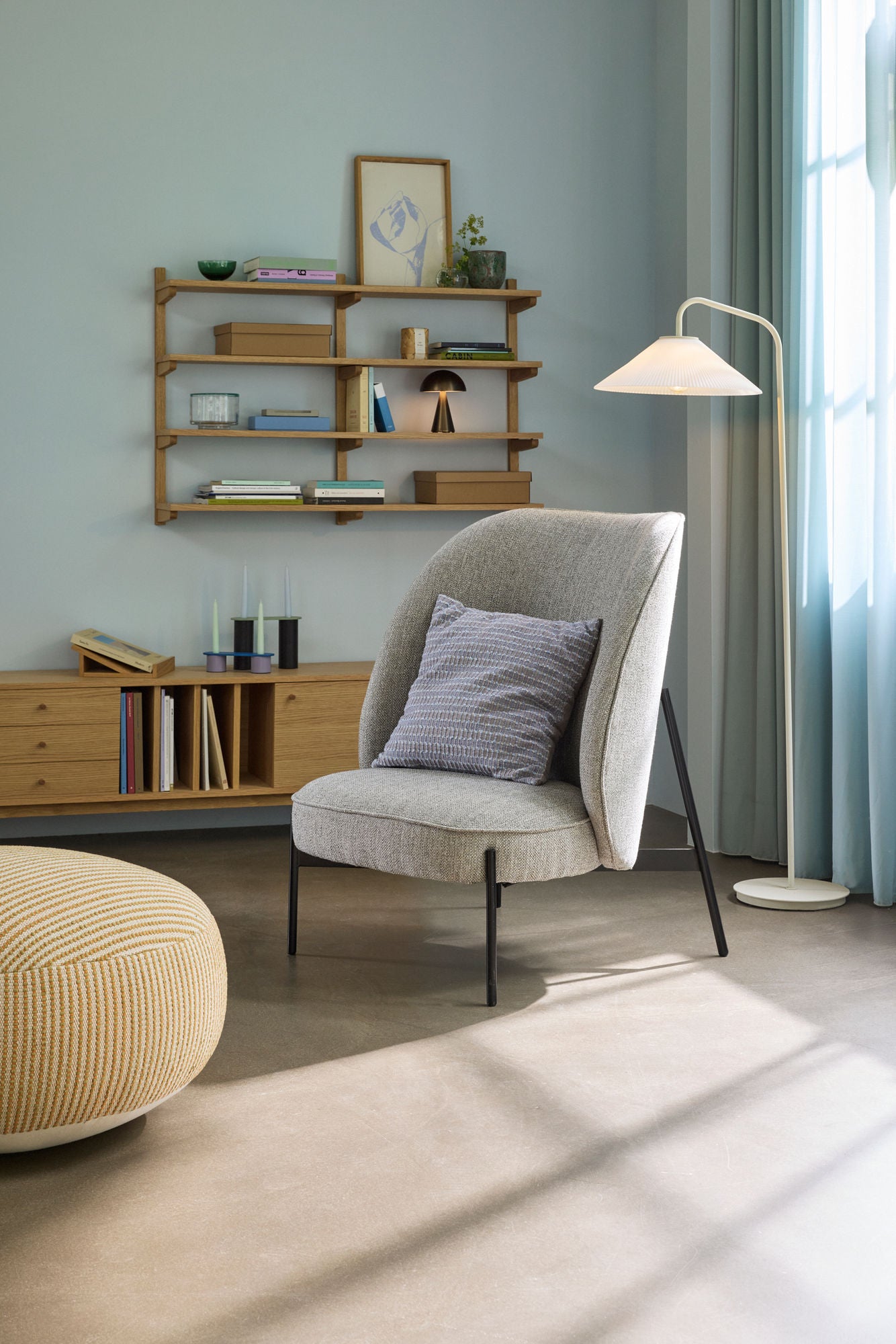 Hübsch Ori Kissen Lila/Beige