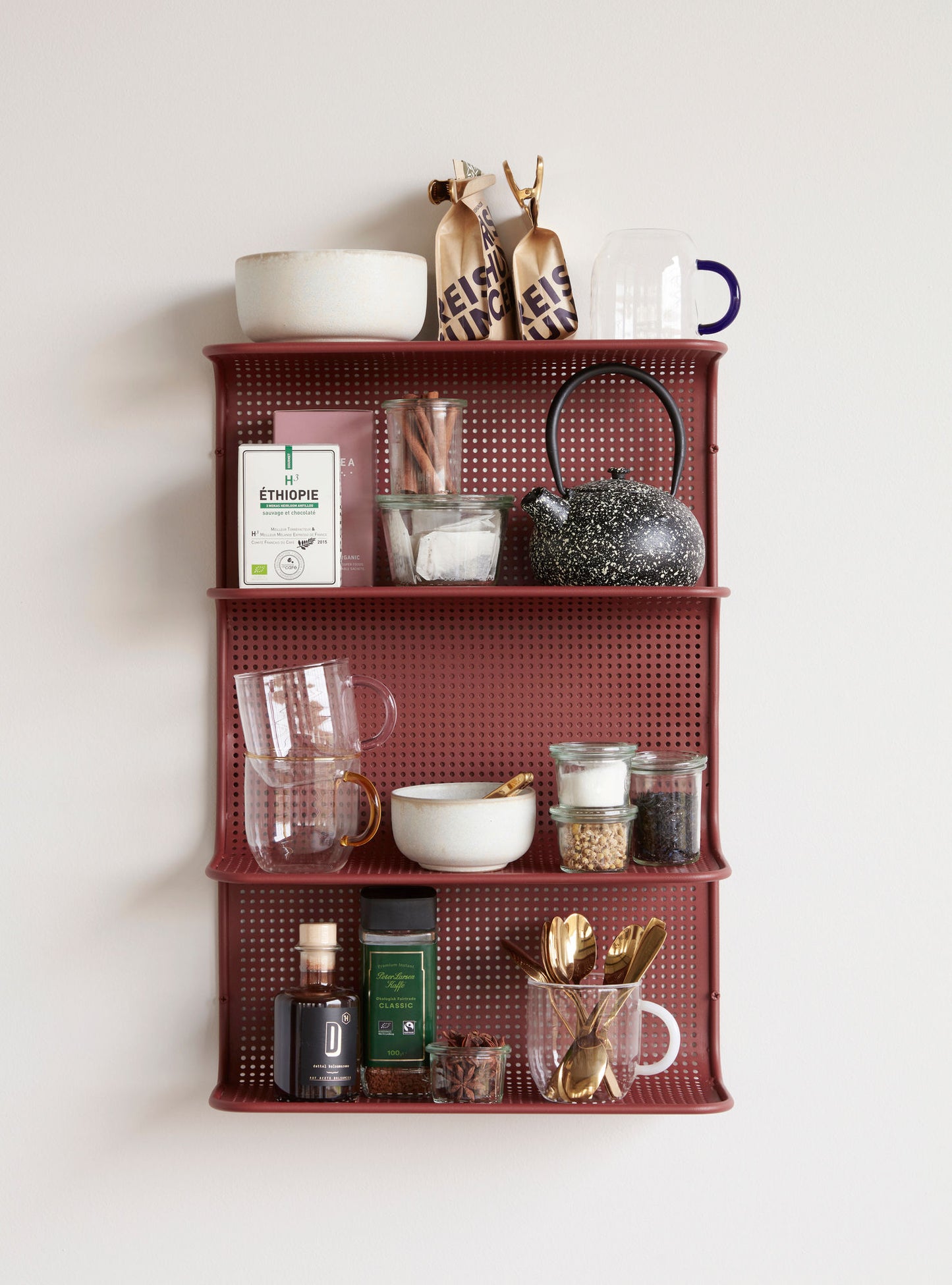 Hübsch Kiosk Glastasse Multifarben, 4er Set