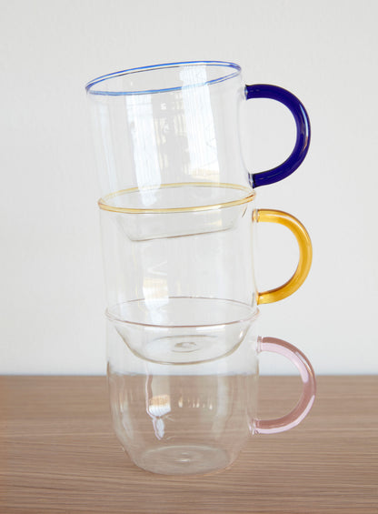 Hübsch Kiosk Glastasse Multifarben, 4er Set