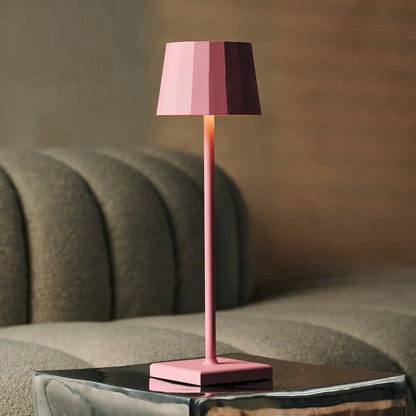 Kombi-Set Profi | 8 x Wouter Flamingo Pink wiederaufladbare Tischlampen mit Ladestation