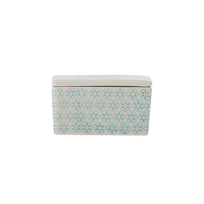 Bloomingville Patrizia Butterdose, Blau, Steingut