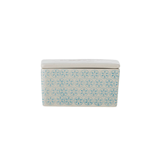 Bloomingville Patrizia Butterdose, Blau, Steingut