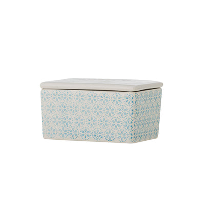 Bloomingville Patrizia Butterdose, Blau, Steingut