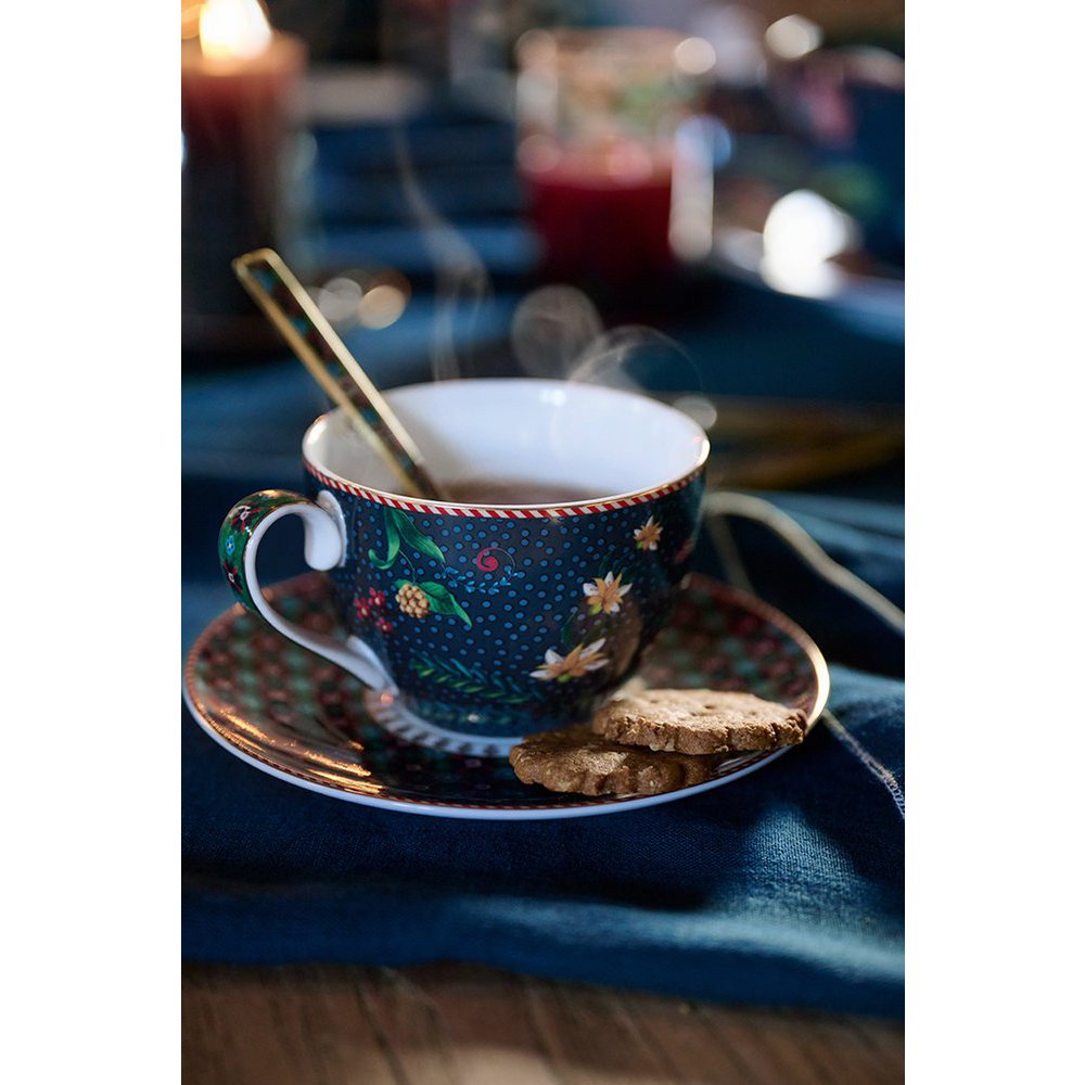 Pip Studio Teetassen und Untertassen Berry Blues 280ml
