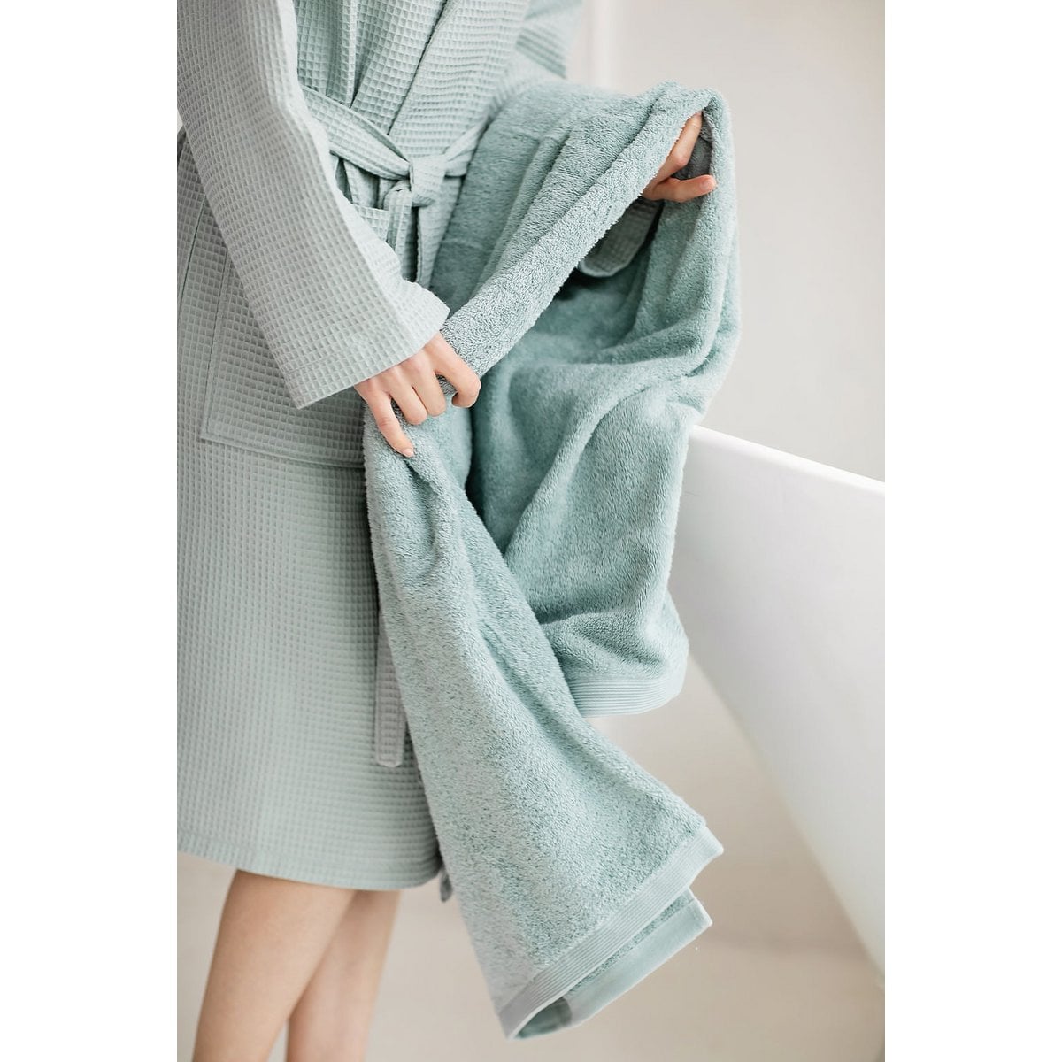 Como Handtuch 50 x 100 cm – Seegrün